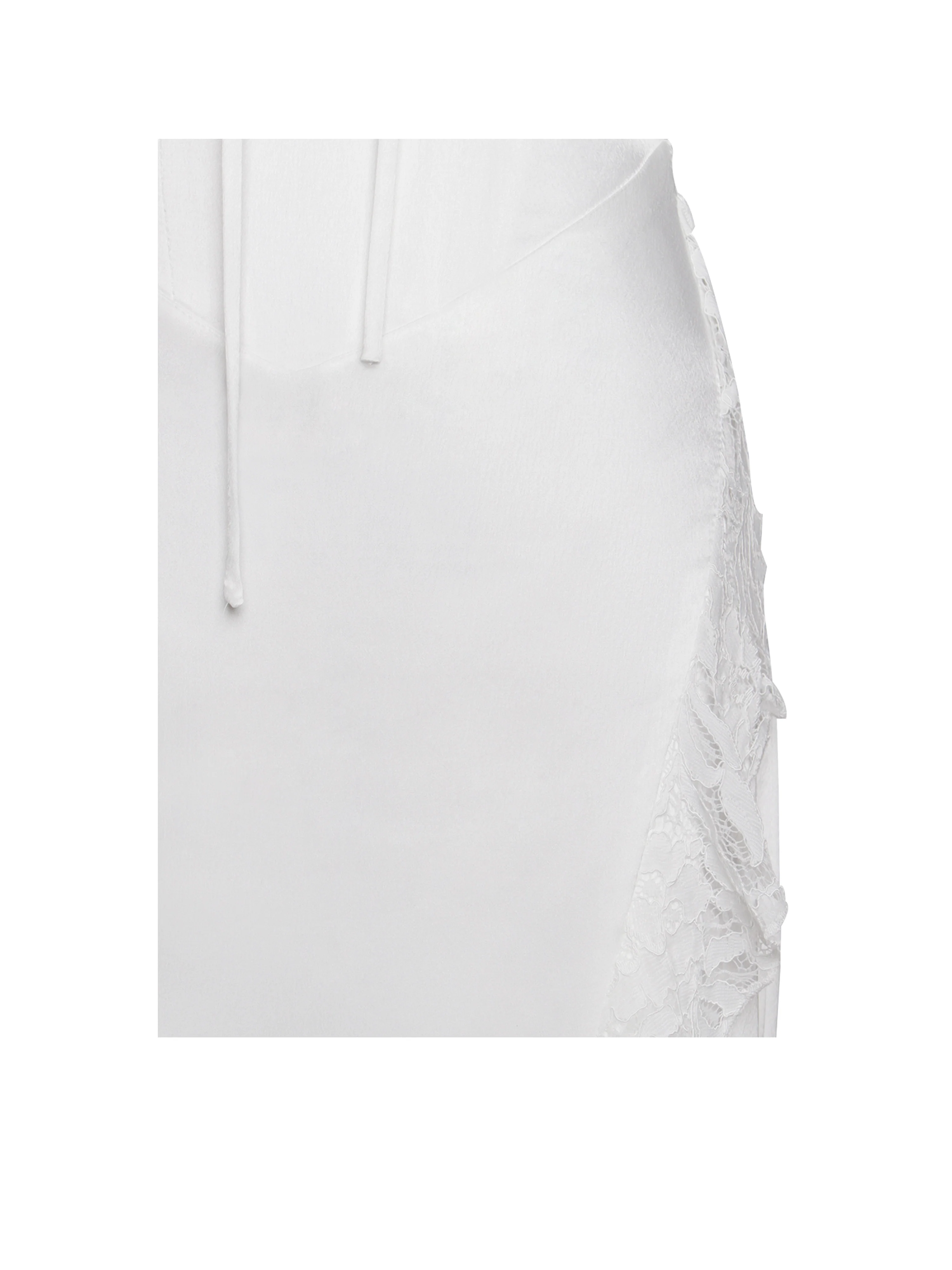 Freddie White Lace Satin Maxi Corset Dress - Image 15