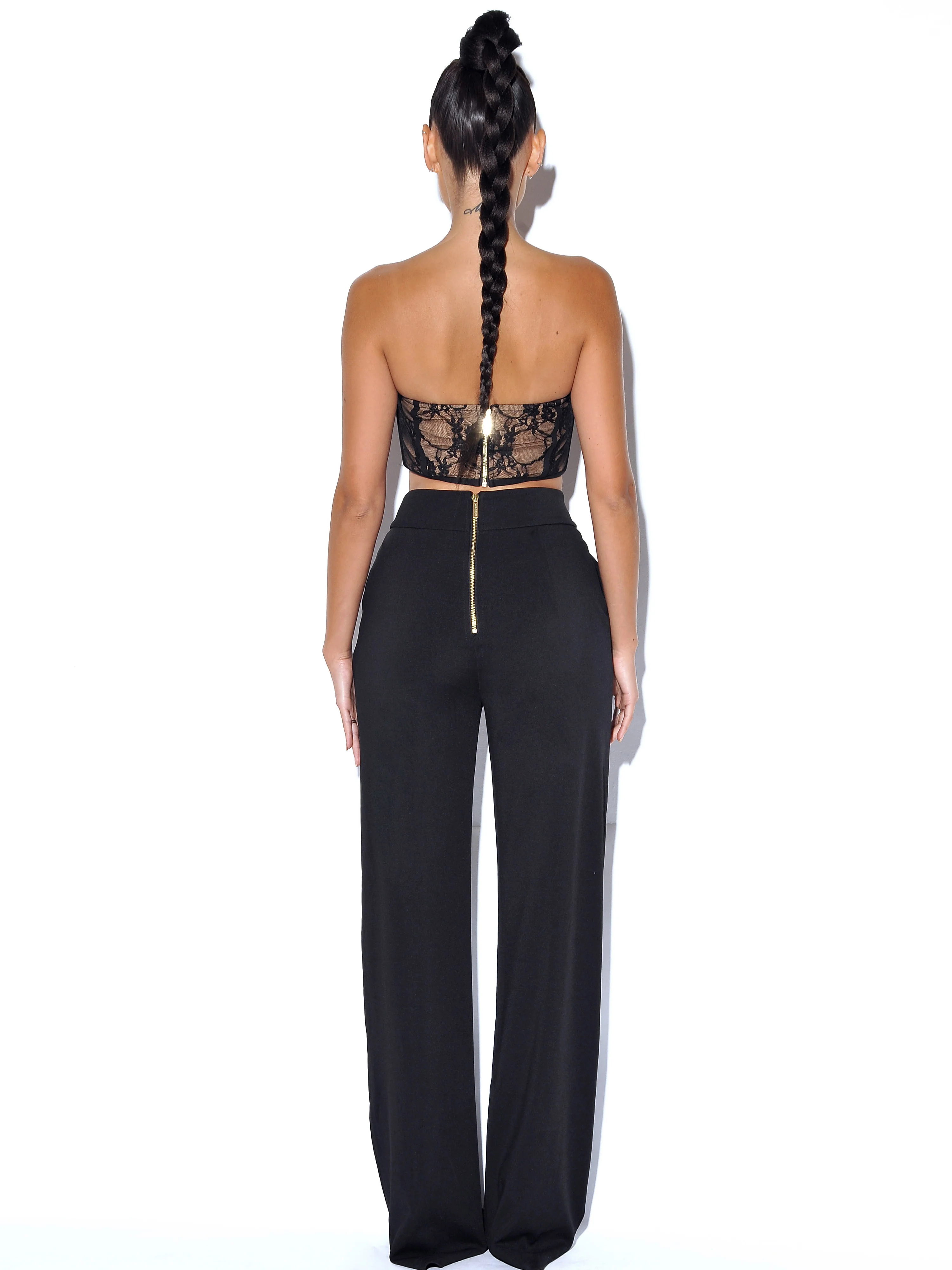 New Romantics Black Lace Corset Top - Image 11