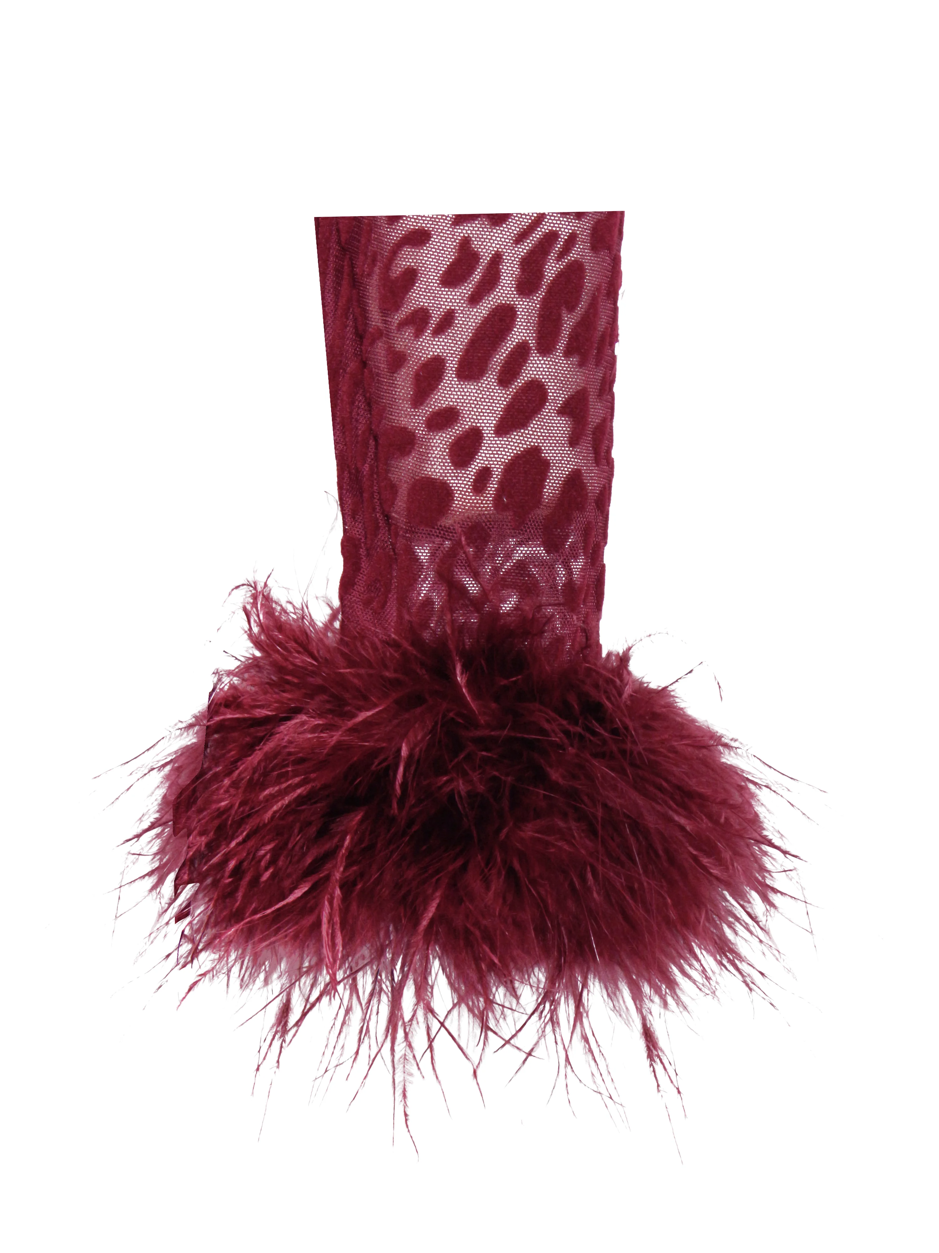 Patricia Burgundy Leopard Burnout Velvet Mesh Backless Maxi Dress - Image 18