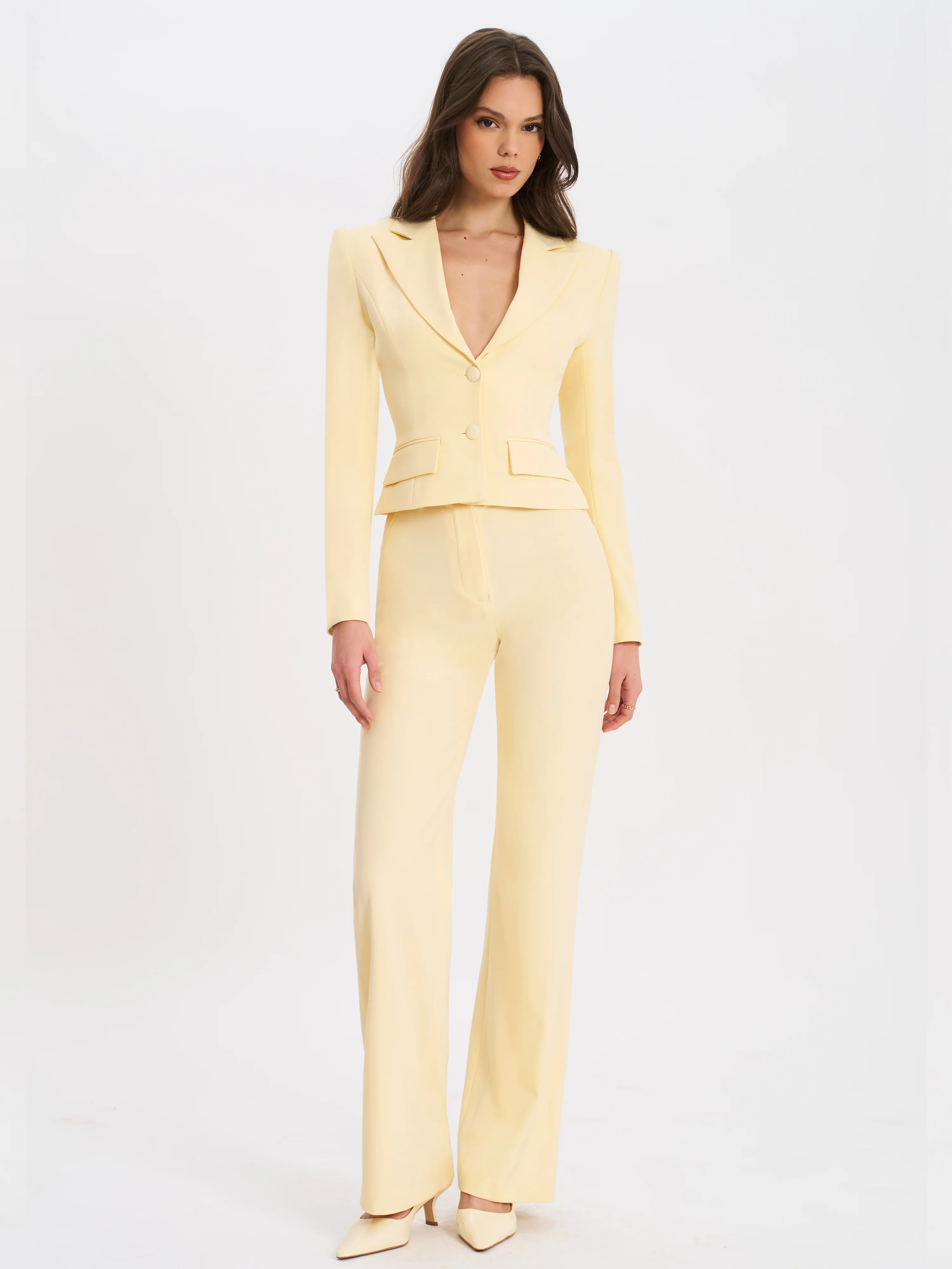 Quinne Butter Yellow Slim-fit Blazer - Image 4