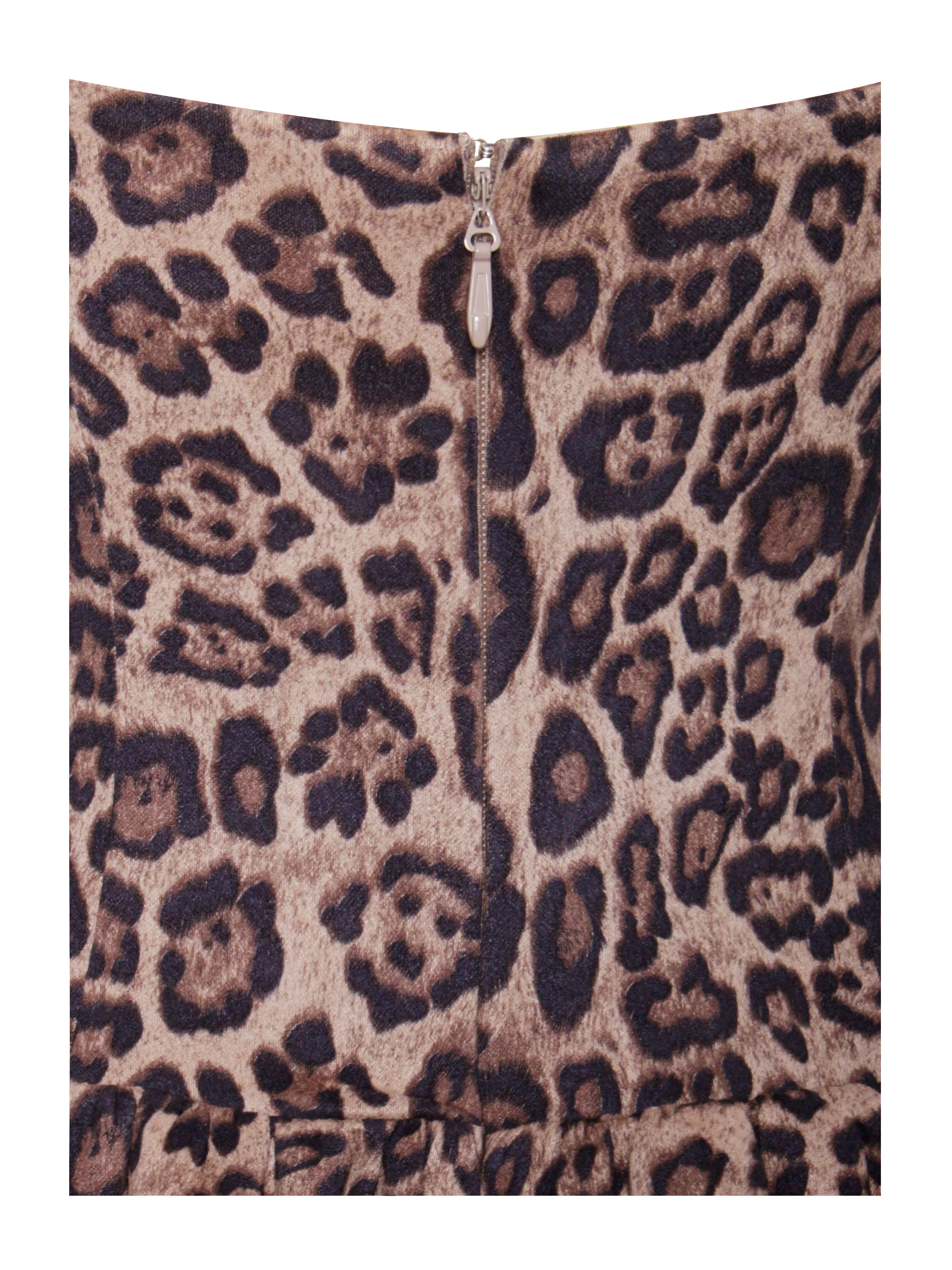 Uchenna Cheetah Print Stretchy Strapless Midi Dress with lace trim - Image 14