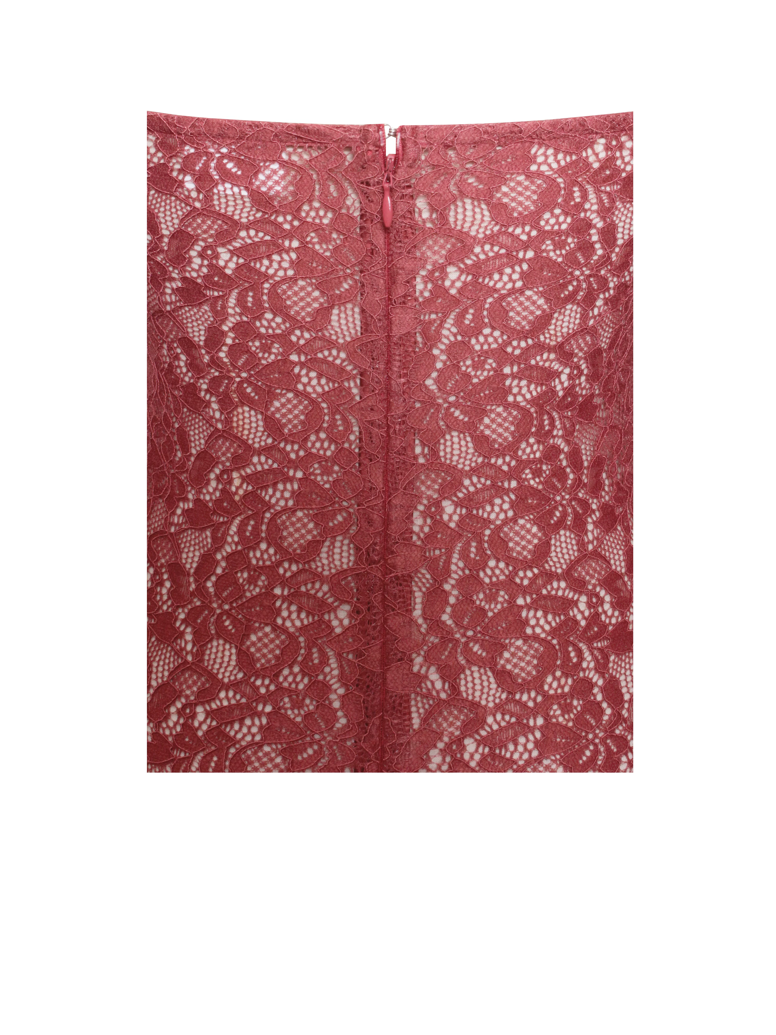 Udaya Burgundy Lace Long Sleeve Maxi Dress - Image 12