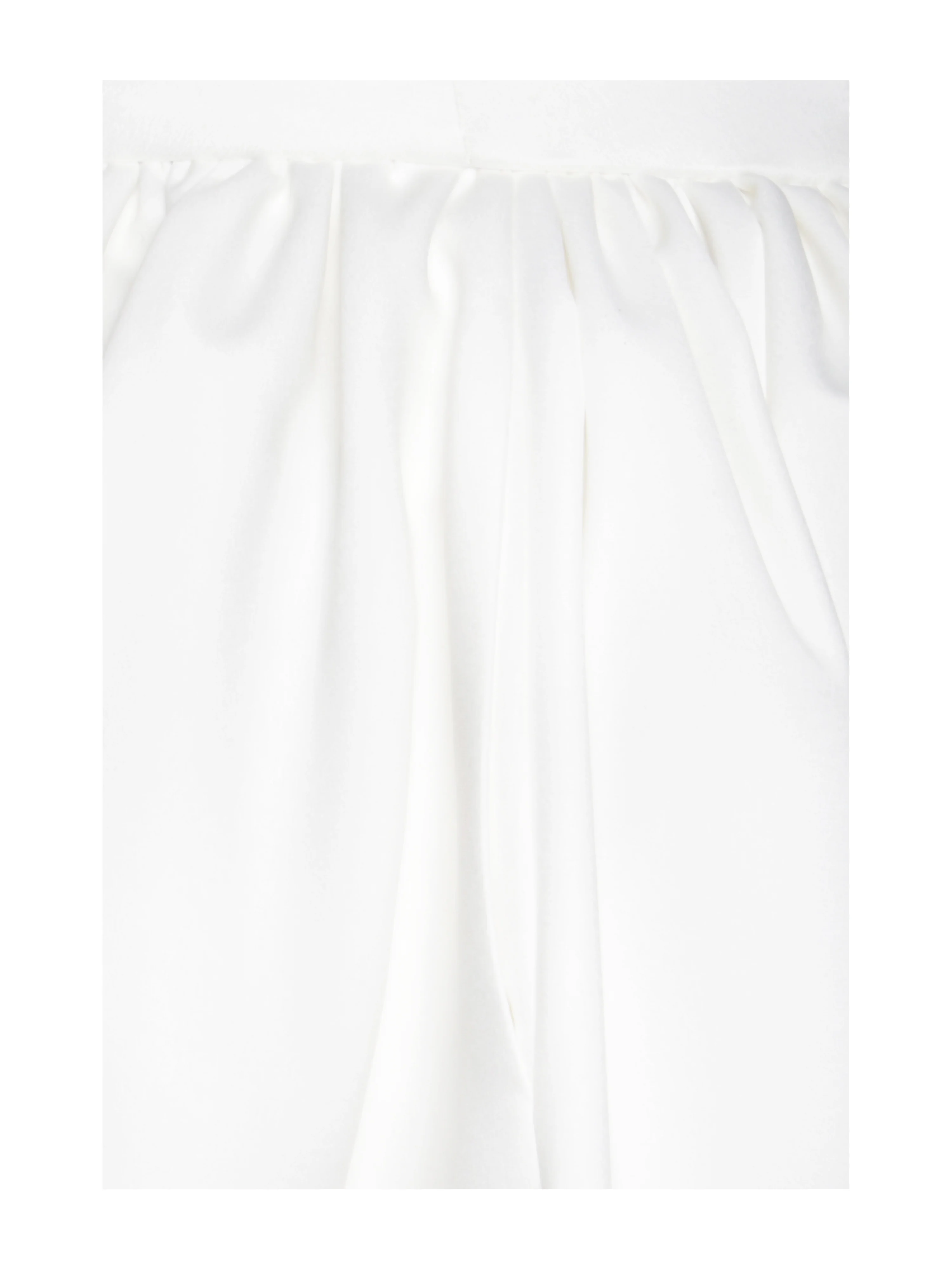 Umay White Drop Waist Satin Corset Bridal Gown - Image 23